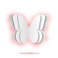 Greeting card with paper butterfly