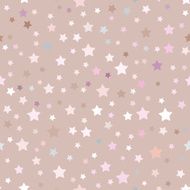 seamless pattern with stars pink beige background Vector