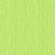 Wavy lines and dots Green seamless pattern