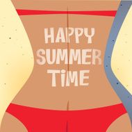 Girl sunbathing happy summer time