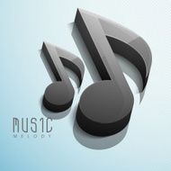 3D musical notes for Music concept