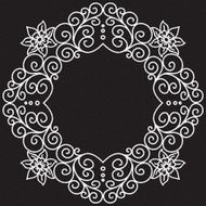 vector doodle pattern of spirals swirls and flowers N11