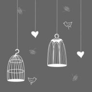 birdcage icons set great for any use Vector EPS10