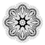 Ornamental round lace pattern is like mandala N23