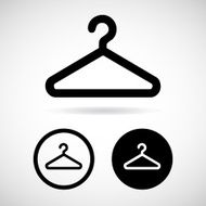 coat hanger icons set great for any use Vector EPS10
