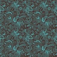 Vector Paisley Ethnic Pattern