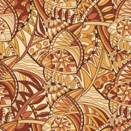 Vector seamless hand drawn natural decorative floral ornamental pattern N6