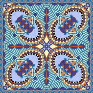 Traditional ornamental floral paisley bandanna N599