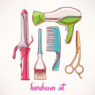 Set with accessories hairdressing - 2