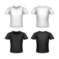 White man t-shirt template isolated vector