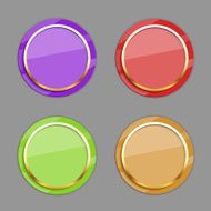 Vector color circle buttons