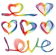 abstract color heart illustration vector