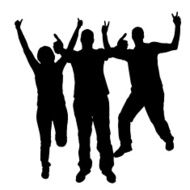 Vector Silhouette Of People N293