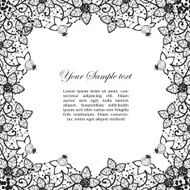 vintage lacy border vector illustration
