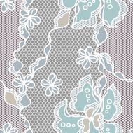 Lace fabric seamless pattern with abstarct flowers