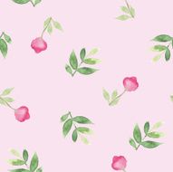 Watercolor flowers seamless pattern N8