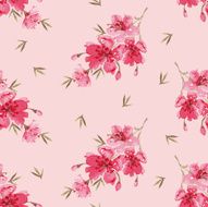 Watercolor flowers seamless pattern N10