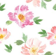 Watercolor flowers seamless pattern N13