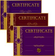 Elegant template of certificate diploma N36