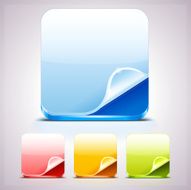 Set of Colorful App Icons Backgrounds