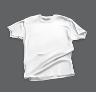 Blank white shirt vector illustration