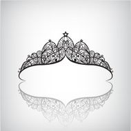 vector vintage elegant decorated with star crown icon N5