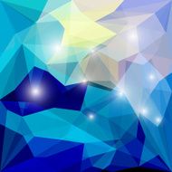 Abstract bright polygonal triangular background with glaring lights for design N63