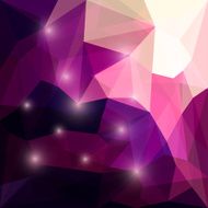 Abstract bright polygonal triangular background with glaring lights for design N64