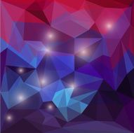 Abstract bright polygonal triangular background with glaring lights for design N65