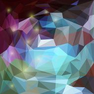 Abstract bright polygonal triangular background with glaring lights for design N66