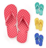 Set of Realistic Colorful Flip Flops Beach Slippers N3