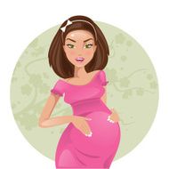 Pregnant woman Vector illustration N2