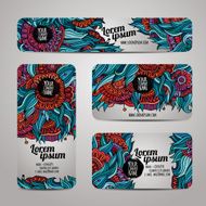 Corporate Identity templates set with flowers N3