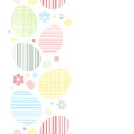 Abstract seamless border pattern with color eggs