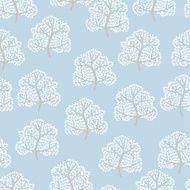 Winter trees seamless pattern (Abstract season background N4