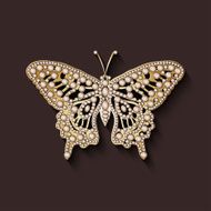 pearl brooch butterfly