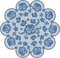 Vintage lace element ornamental flowers Vector texture