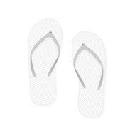 Grey flip flops