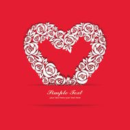 Floral love garland in the heart shape design N3