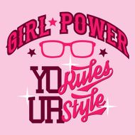 Girl power t-shirt design