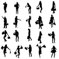 Vector silhouette of a woman N872