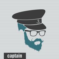 icons captain hairstyles beard and mustache hipster full face