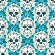 vector pattern with skulls N8