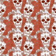 vector pattern with skulls N10