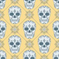 vector pattern with skulls N11