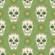 vector pattern with skulls N12