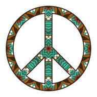 International peace symbol isolated on white N2