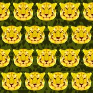 bright abstract geometric polygonal tiger seamless background