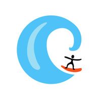 surfer on the wave vector logo N2