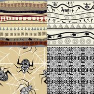 Set of a patterns tribal pattern